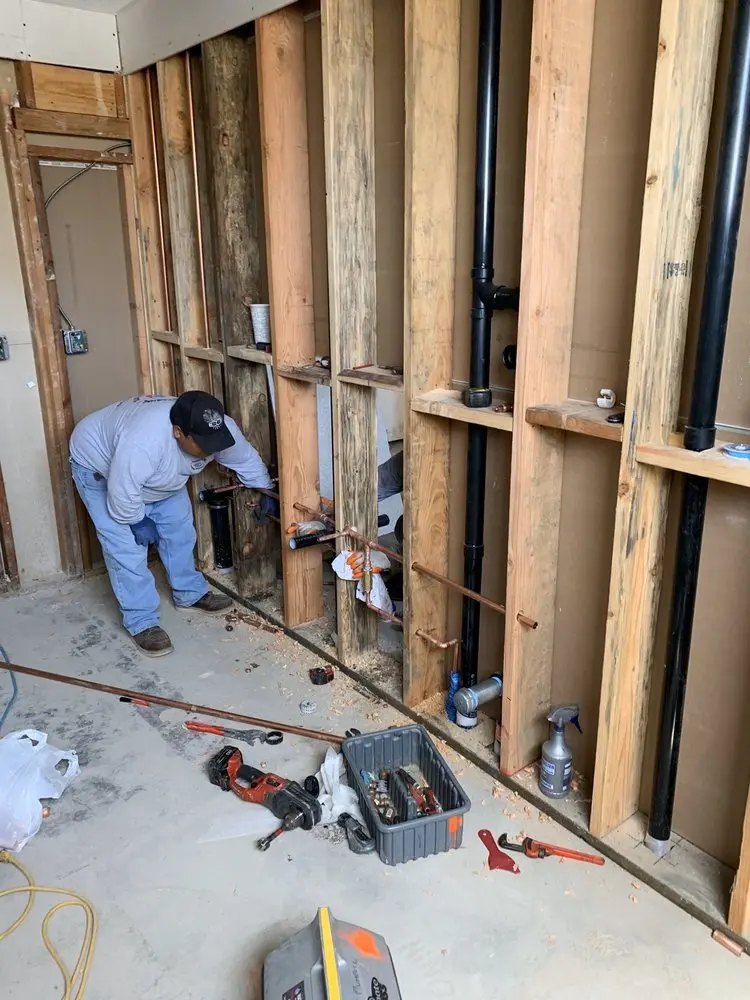 Commercial rough-in plumbing for Water Heater Replacement in West Waco
